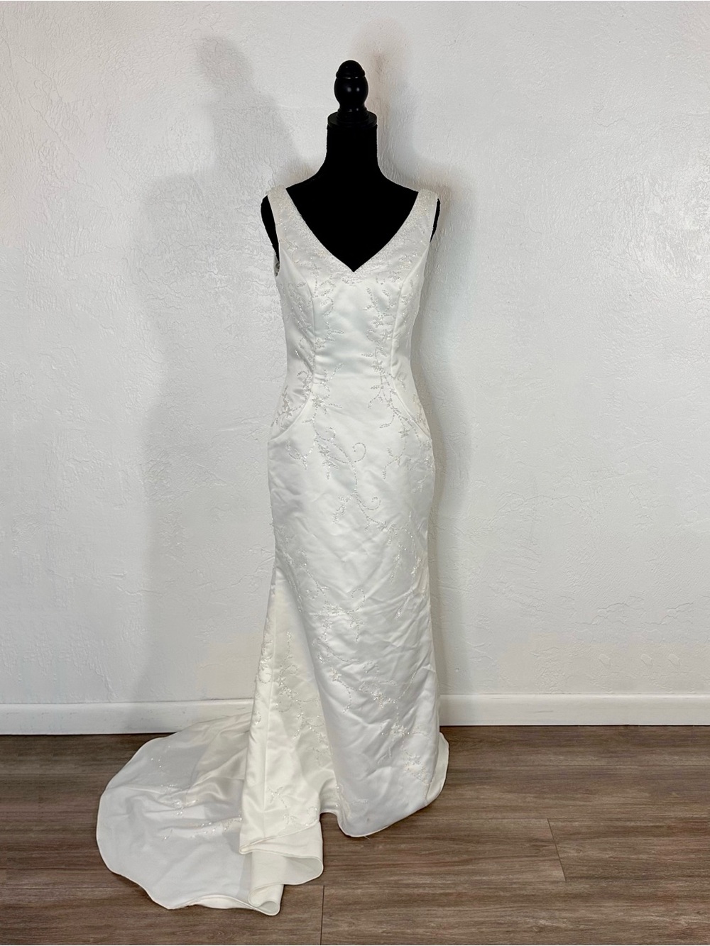 Stunning beaded Eden Bridals wedding dress